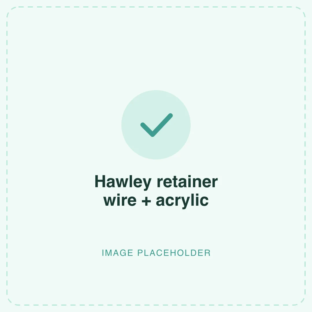 hawley retainer with metal wire and acrylic plate uk