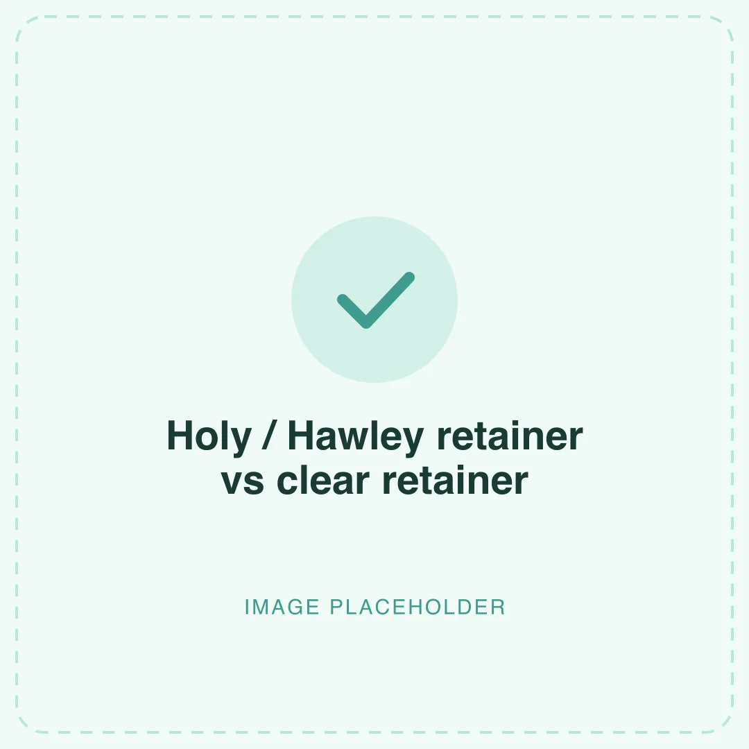 holy retainer meaning: hawley wire retainer next to a clear plastic retainer uk