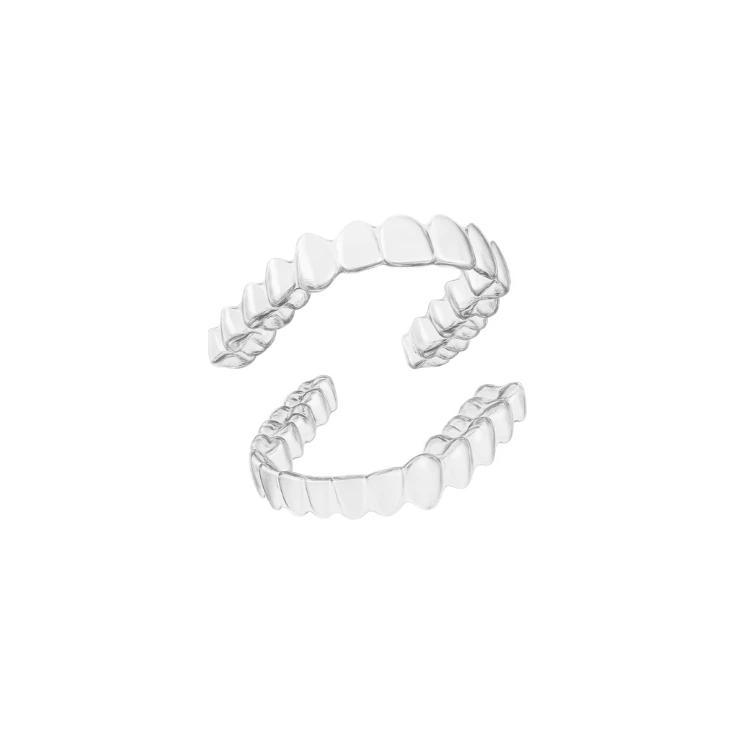 Custom clear orthodontic retainers UK, upper and lower removable Essix retainers made in a UK dental lab