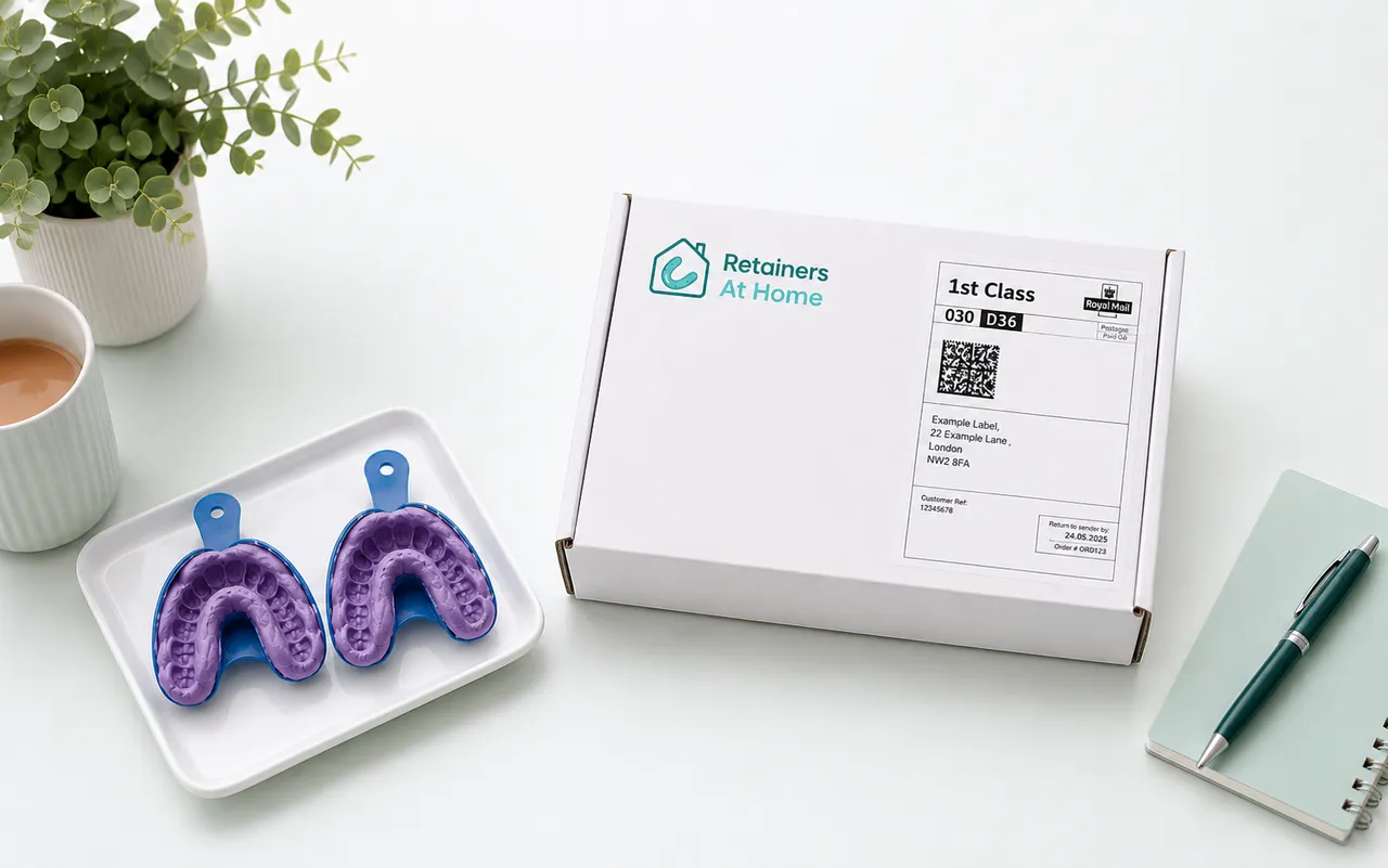 Posting dental impressions back free with a Royal Mail label