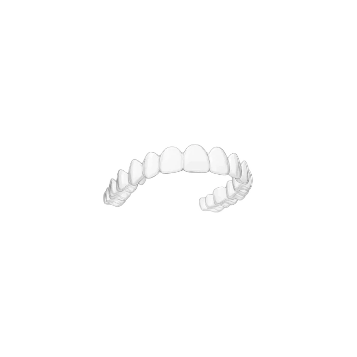 Upper orthodontic retainer UK, removable clear Essix retainer for the top arch